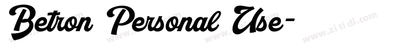 Betron Personal Use字体转换